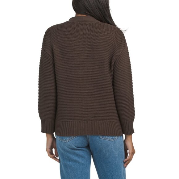 THEO & SPENCE Brown Chunky Knit Cardigan - Picture 2 of 2